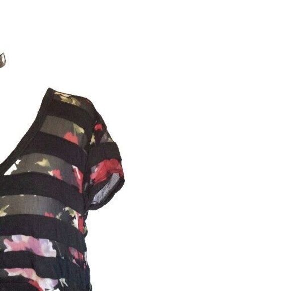 Casual Studio Tunic Semi Sheer Chiffon Multi Color Women's Size Small - Picture 5 of 6